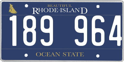 RI license plate 189964