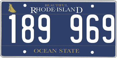 RI license plate 189969