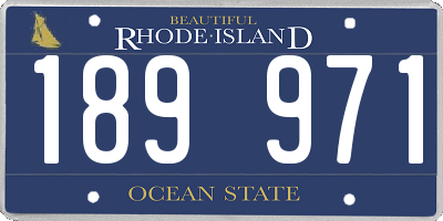 RI license plate 189971