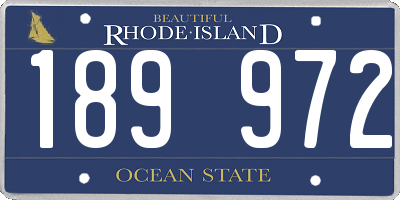 RI license plate 189972