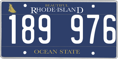 RI license plate 189976