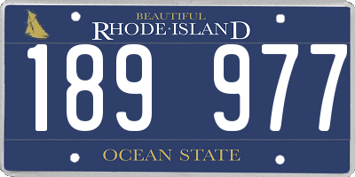 RI license plate 189977