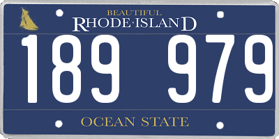 RI license plate 189979