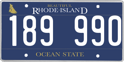 RI license plate 189990