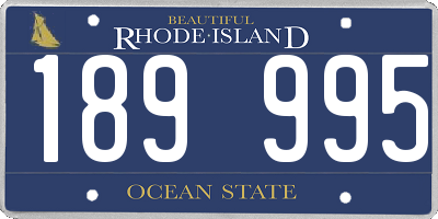RI license plate 189995