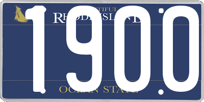 RI license plate 1900