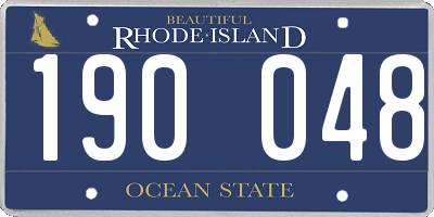 RI license plate 190048