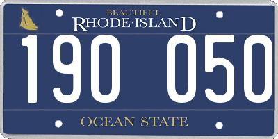 RI license plate 190050