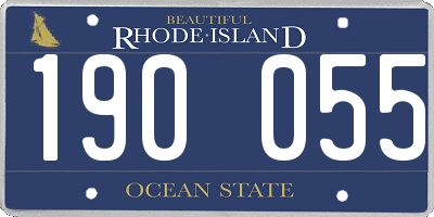 RI license plate 190055