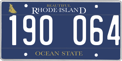 RI license plate 190064