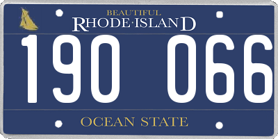 RI license plate 190066