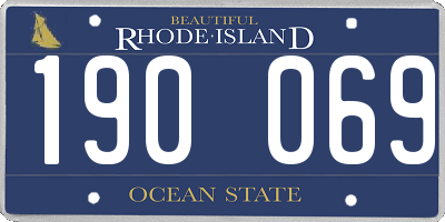 RI license plate 190069