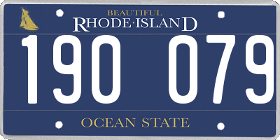 RI license plate 190079