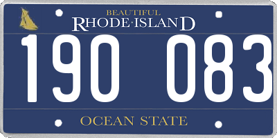 RI license plate 190083