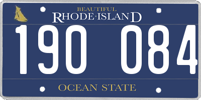 RI license plate 190084