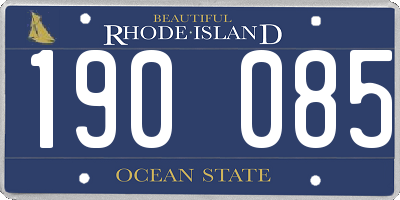 RI license plate 190085