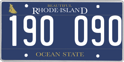RI license plate 190090