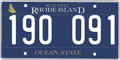 RI license plate 190091