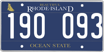 RI license plate 190093