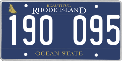 RI license plate 190095