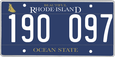 RI license plate 190097