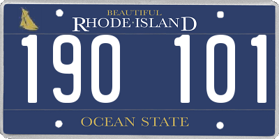 RI license plate 190101