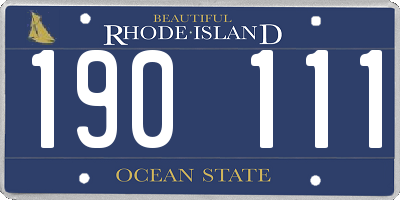 RI license plate 190111