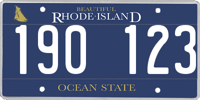 RI license plate 190123