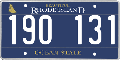 RI license plate 190131