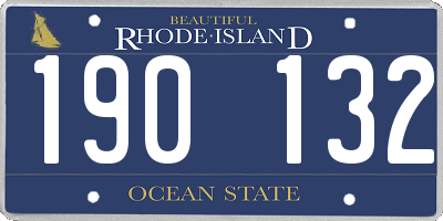 RI license plate 190132