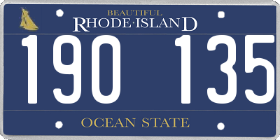 RI license plate 190135