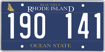 RI license plate 190141