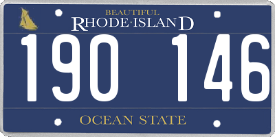 RI license plate 190146