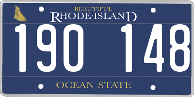 RI license plate 190148