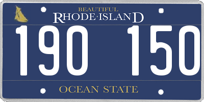 RI license plate 190150