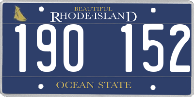 RI license plate 190152