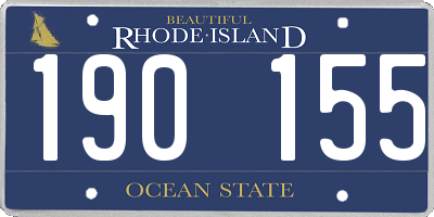 RI license plate 190155