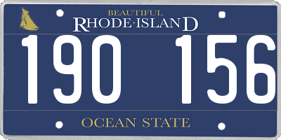 RI license plate 190156