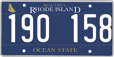 RI license plate 190158
