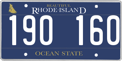 RI license plate 190160