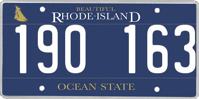 RI license plate 190163