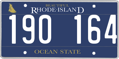 RI license plate 190164