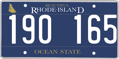 RI license plate 190165