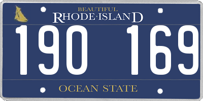 RI license plate 190169