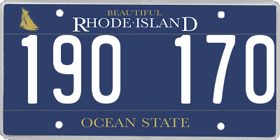 RI license plate 190170