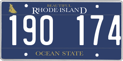 RI license plate 190174