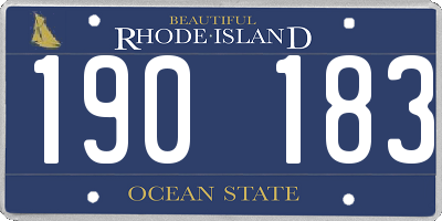 RI license plate 190183