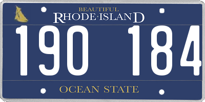 RI license plate 190184