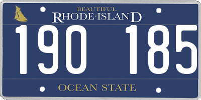 RI license plate 190185