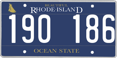 RI license plate 190186